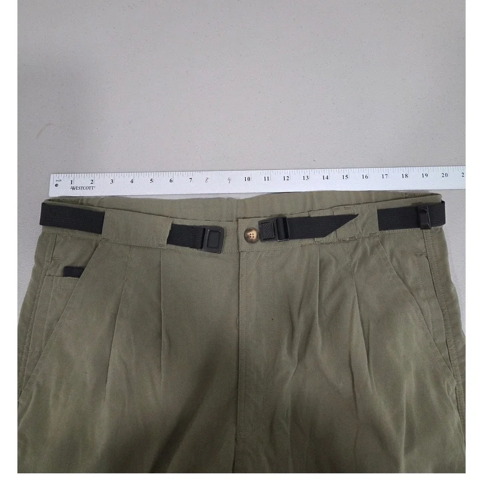 The North Face Mens Green Hiking Pants‎ L Belted Cordura Ripstop Nylon Gorpcore